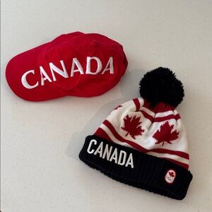 Canada Olympic Pride Winter Hat and Canadian Flag Baseball Cap